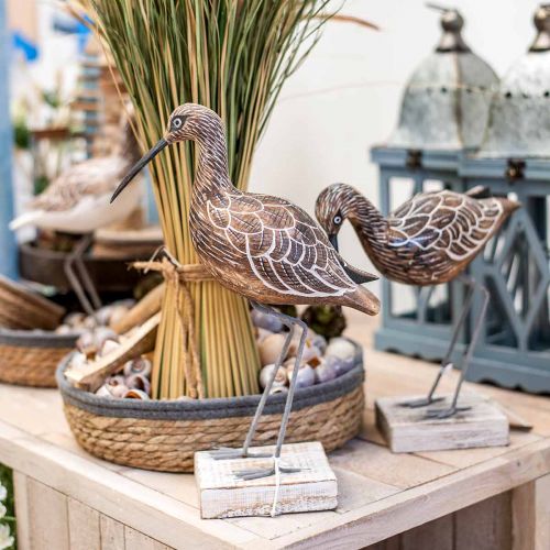 Artikel Vogel-Skulptur aus Holz, Baddeko, Wasservogel H22cm