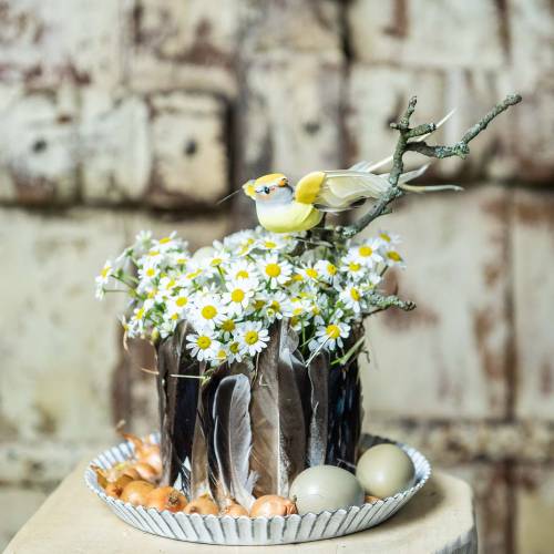 Floristik24 Vogel am Clip Orange 14cm 8St