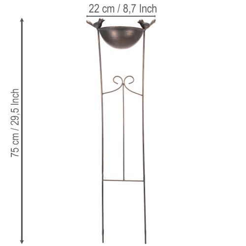 Artikel Deko Vogelbad Blumenschale mit Rankhilfe Nostalgie Look Stilvoller Gartenakzent 75cm