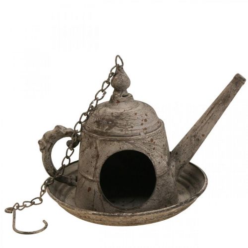 Floristik24 Deko Vogelhaus Vintage Deko Kanne Metall zum Hängen H51cm