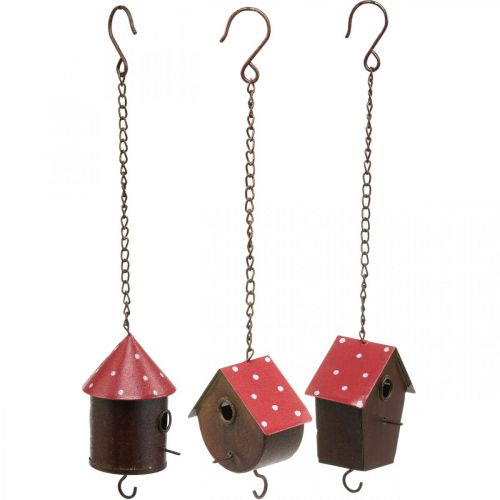 Artikel Deko-Nistkasten, Vogelhaus zum Hängen, L34–37cm 3St