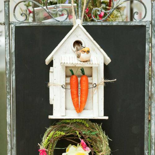 Floristik24 Vogelhaus zum Hängen Weiß H25,5cm