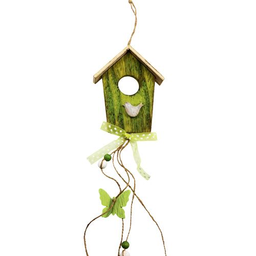 Glitzhome Vogelhaus Aus Massivholz – 36 Cm Groß, Weiß, Wetterfest Mit Aufhängeseil