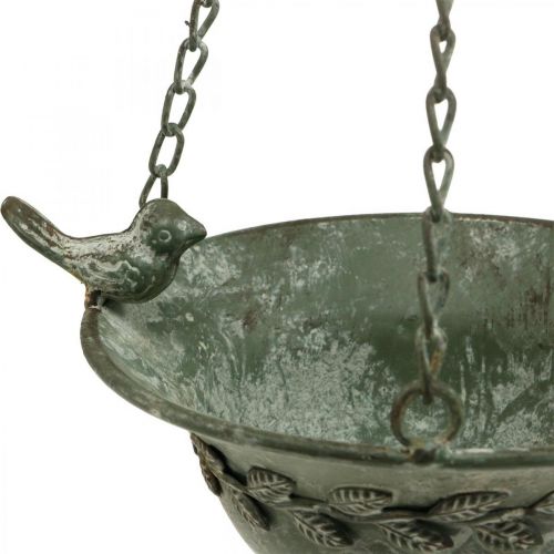 Floristik24 Vogeltränke hängend Vogelbad Garten Antik Optik Grau, Weiß H47cm