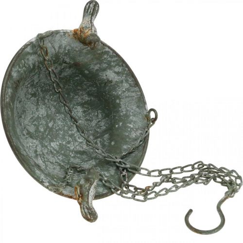 Floristik24 Vogeltränke hängend Vogelbad Garten Antik Optik Grau, Weiß H47cm