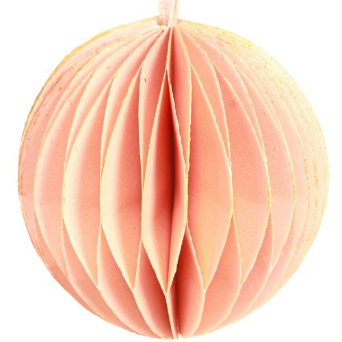 Artikel Wabenkugel Weihnachten Apricot Rosa 7cm 4 Stk Deko