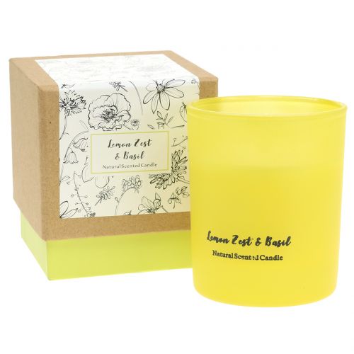 Floristik24 Duftkerze im Glas Zitrone-Basilikum Ø7cm