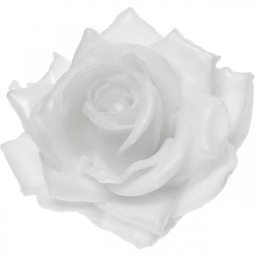 Artikel Wachsrose Weiß Ø10cm Gewachste Kunstblume 6St