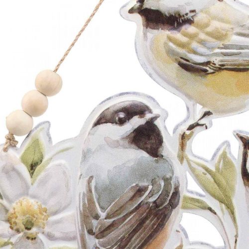 Floristik24 Wanddeko Frühling, Hängedeko, Vogel Deko 32,5×33,5cm
