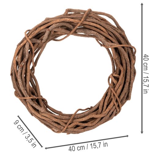 Weidenkranz Natur 40 cm für Bastel- und Dekorationsprojekte | Floristik24.ch