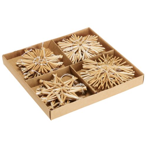 Weihnachten Strohsterne Weihnachtsbaumschmuck 8cm 12 St | Floristik24.ch