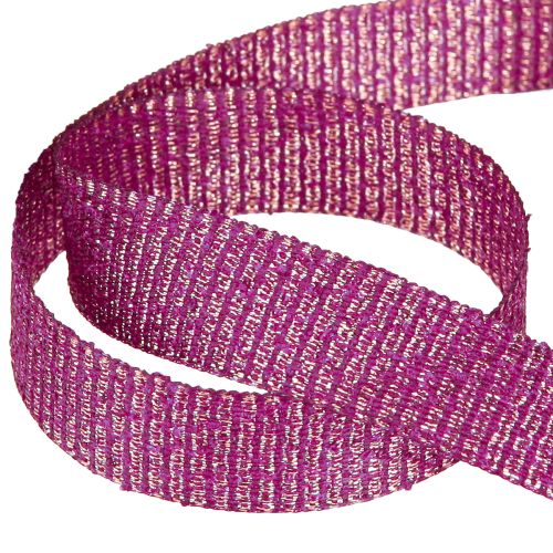 Artikel Weihnachtsband mit Goldfäden Geschenkband Erika 25mm 20m