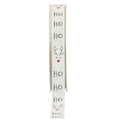 Artikel Geschenkband Weihnachten Weihnachtsband Hohoho Weiß 15mm 20m