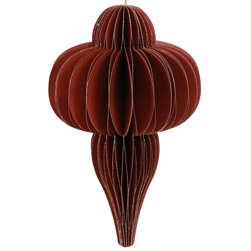 Artikel Weihnachtsbaumschmuck Bordeaux Papier 20cm 2St edel faltbar