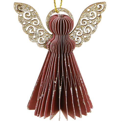 Floristik24 Weihnachtsdeko Papier Baumschmuck Bordeaux 6cm 12 St