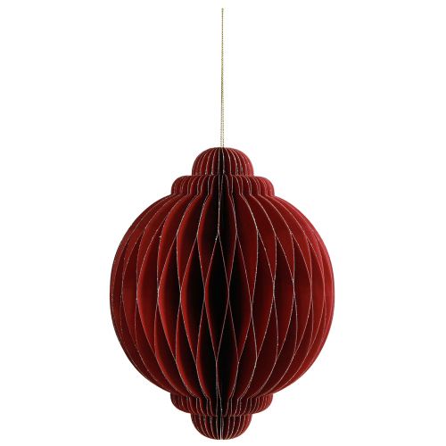 Artikel Weihnachtsdeko Papier Christbaumschmuck Bordeaux H20cm