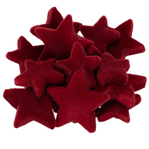 Weihnachtsdekoration Sterne Kunststoff Bordeaux Beflockt 4–5 cm 40 Stück online kaufen | Floristik24.ch