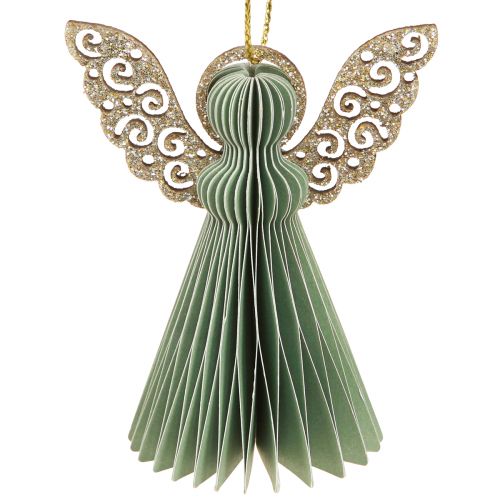 Floristik24 Weihnachtsdeko aus Papier Christbaumschmuck Mint 6cm 12 St