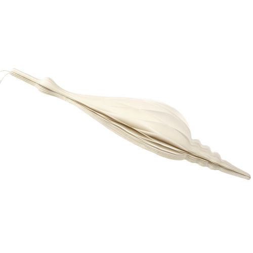 Artikel Elegante Weihnachtshängedeko Papier Tropfen Weiß 80cm