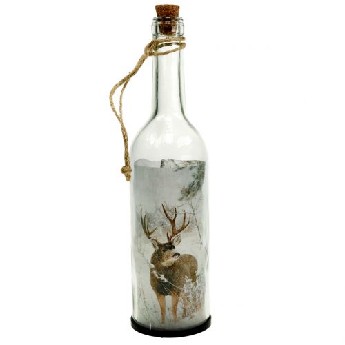 Floristik24 Weihnachtsdeko Flasche mit Beleuchtung 30cm