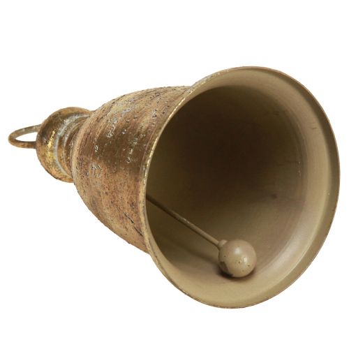 Floristik24 Weihnachtsglocke Glocke Gold Antik-Optik H13/18cm 2St