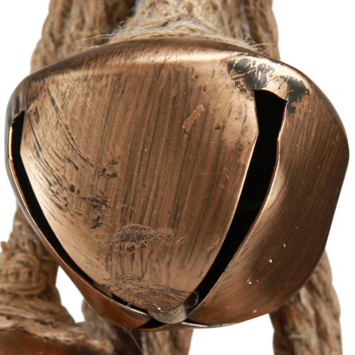 Artikel Große Weihnachtsglocken Gold-Deko mit Schleife und Tannengrün, Festliche Tür- und Raumdekoration, 51cm