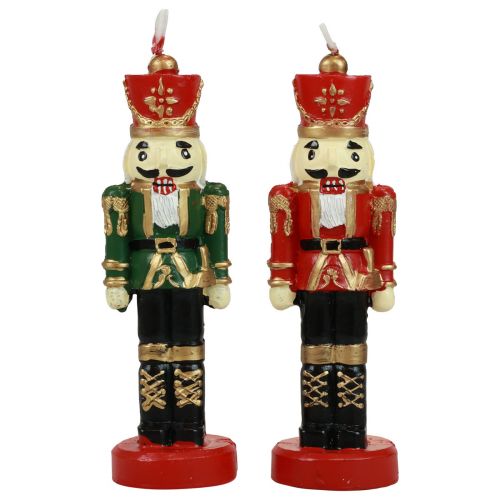 Floristik24 Weihnachtskerze Nussknacker Figur Tischdeko Weihnachten 12cm 1 St