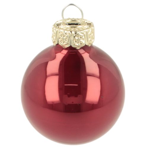 Weihnachtskugeln Glas glänzend 3 cm Rosa Rot 22 Stück | Floristik24.ch