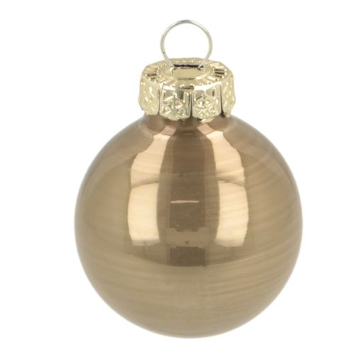 Mini-Christbaumkugeln aus Glas 3 cm Kupferbraun Orange Goldgelb 22er-Set | Floristik24.ch