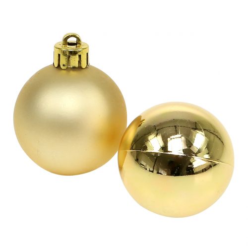 Weihnachtskugel Gold klein Ø4cm 16 St