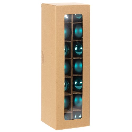 Christbaumkugeln Glas Matt und Glänzend 4cm Blau 24 Stück | Floristik24.ch