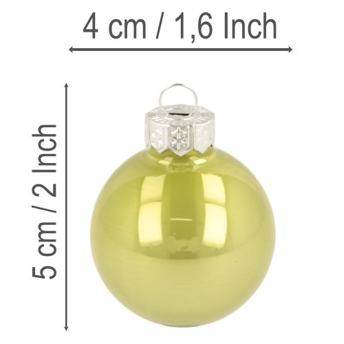 Christbaumkugel-Set Glas bunt glänzend 40mm 24 Stück für Innenbereich | Floristik24.ch