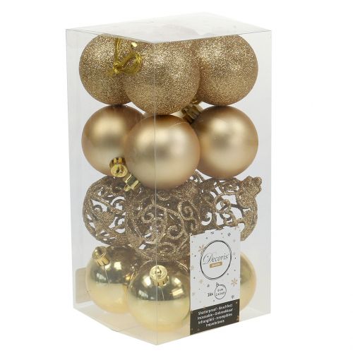 Floristik24 Weihnachtskugel Gold Ø6cm 16 St