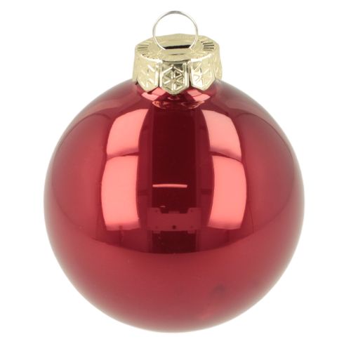 Glas-Weihnachtskugeln 6cm in Rot und Rosa, Set aus 24 Kugeln | Floristik24.ch
