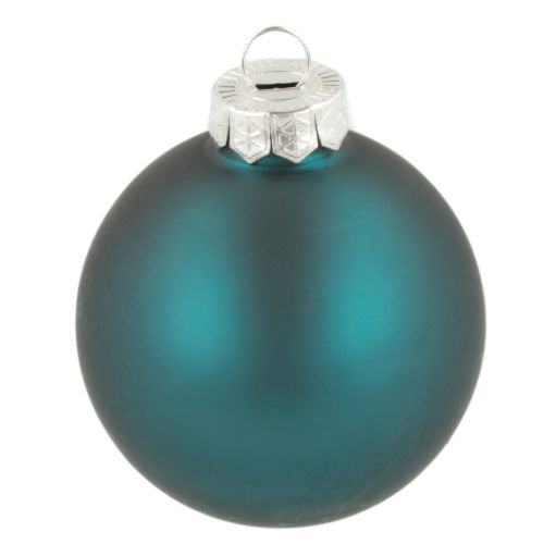 Christbaumkugeln Glas 6cm Opalblau Matt und Glänzend 24er Set | Floristik24.ch