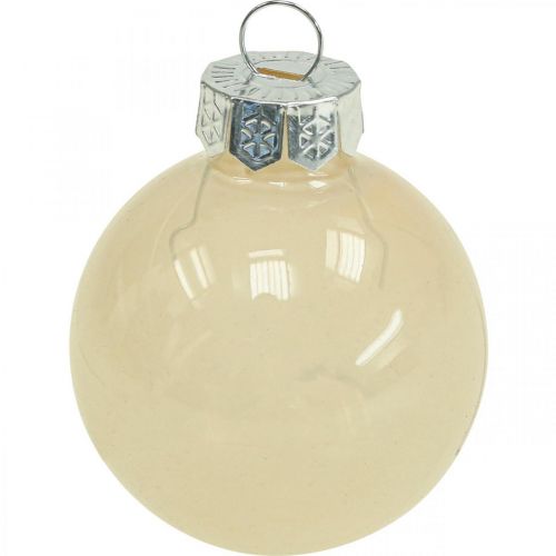 Artikel Christbaumkugeln Glas Weihnachtskugeln Creme Mix Ø4cm 24 St