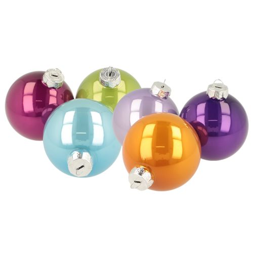 Weihnachtskugel-Set Glas 75 mm 14 Stück Bunt Innenbereich online kaufen | Floristik24.ch