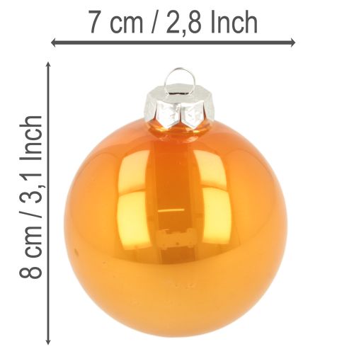 Weihnachtskugel-Set Glas 75 mm 14 Stück Bunt Innenbereich | Floristik24.ch
