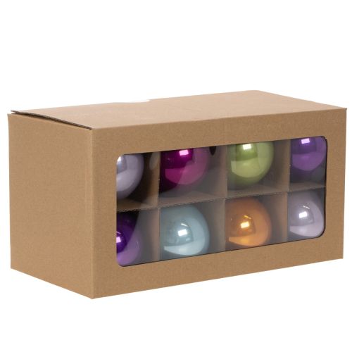 Weihnachtskugel-Set Glas 75 mm