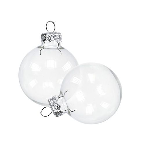 Weihnachtskugel Glas Ø4cm klar 24 St