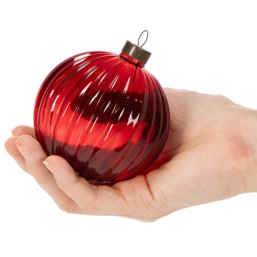 Weihnachtskugeln Glas Rot 8 cm Set à 12 Stück | Floristik24.ch