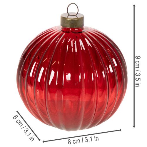 Weihnachtskugeln Glas Rot 8 cm Set à 12 Stück | Floristik24.ch
