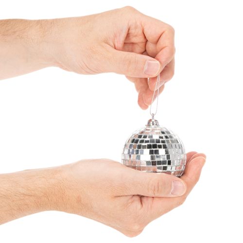 Weihnachtskugeln 7cm Spiegeloptik Silber 6er-Set | Floristik24.ch
