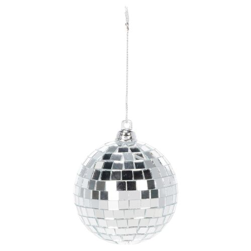 Weihnachtskugeln 7cm Spiegeloptik Silber 6er-Set | Floristik24.ch