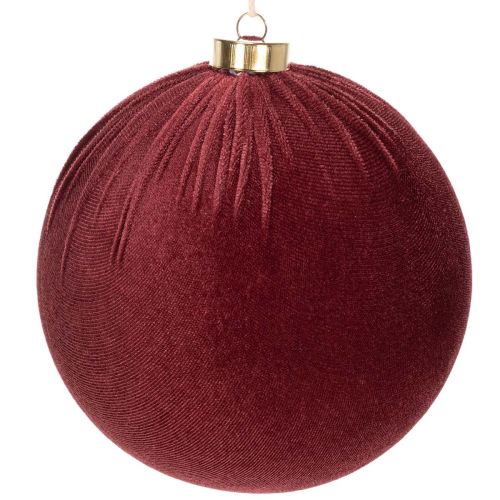 Weihnachtskugeln Weinrot Samtoptik 15 cm 3er-Set online kaufen | Floristik24.ch