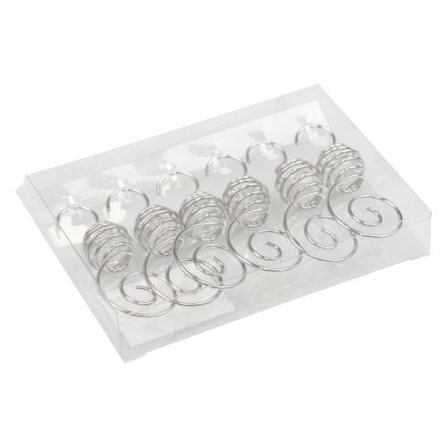 Floristik24 Weihnachtskugel Aufhänger, Kugelaufhänger Silbern 7cm 6St