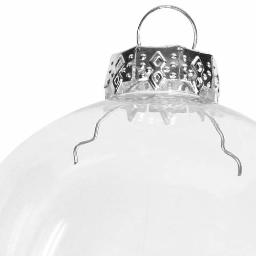 Floristik24 Weihnachtskugel Glas Ø7,5cm klar 12 St