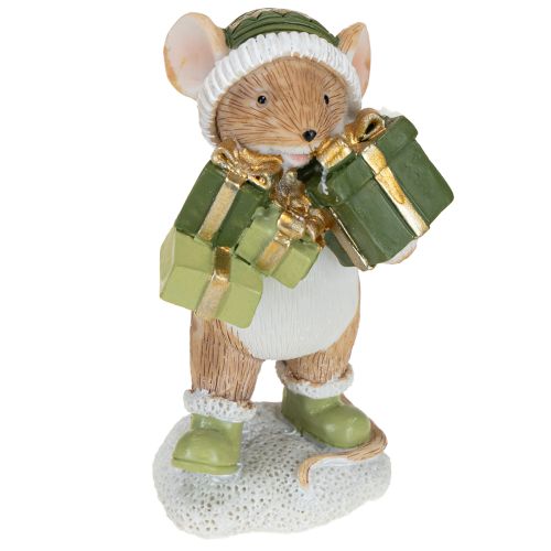 Weihnachtsmäuse Deko Maus Grün Braun H8cm 2 St | Floristik24.ch