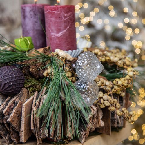 Artikel Weihnachtsschmuck Glas Deko Zwiebel Klar Raute Ø5,5cm 9 St