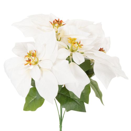Künstliche Weihnachtssternblume Weiss 40 cm Kunstseide online kaufen | Floristik24.ch